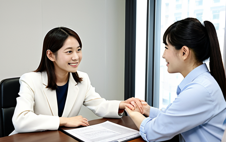 행정사로서 고객 신뢰를 얻는 방법 - **Professional Female Legal Specialist:** "A professional female Gyoseishoshi (行政書士) in a modern, br...