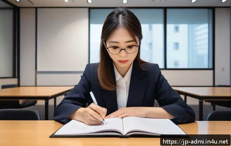 행정사로서의 커리어를 위한 멘토 찾기 - A professional Japanese administrative scrivener mentor and mentee meeting in a modern seminar room ...