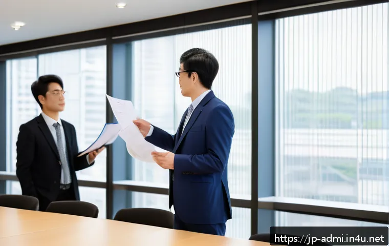 행정사 협회 가입 시 장단점 - A professional administrative scrivener attending a modern seminar room in Japan, surrounded by dive...