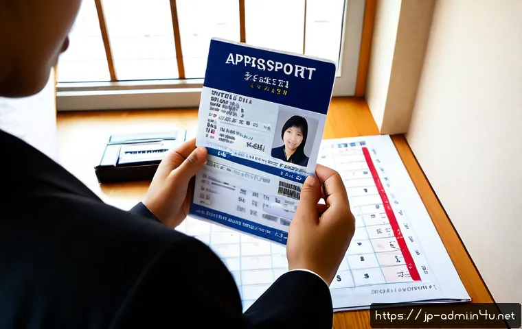 행정사 시험의 응시 자격 조건 - Photorealistic Japanese adult candidate in a neat home study, reviewing blank official-style applica...
